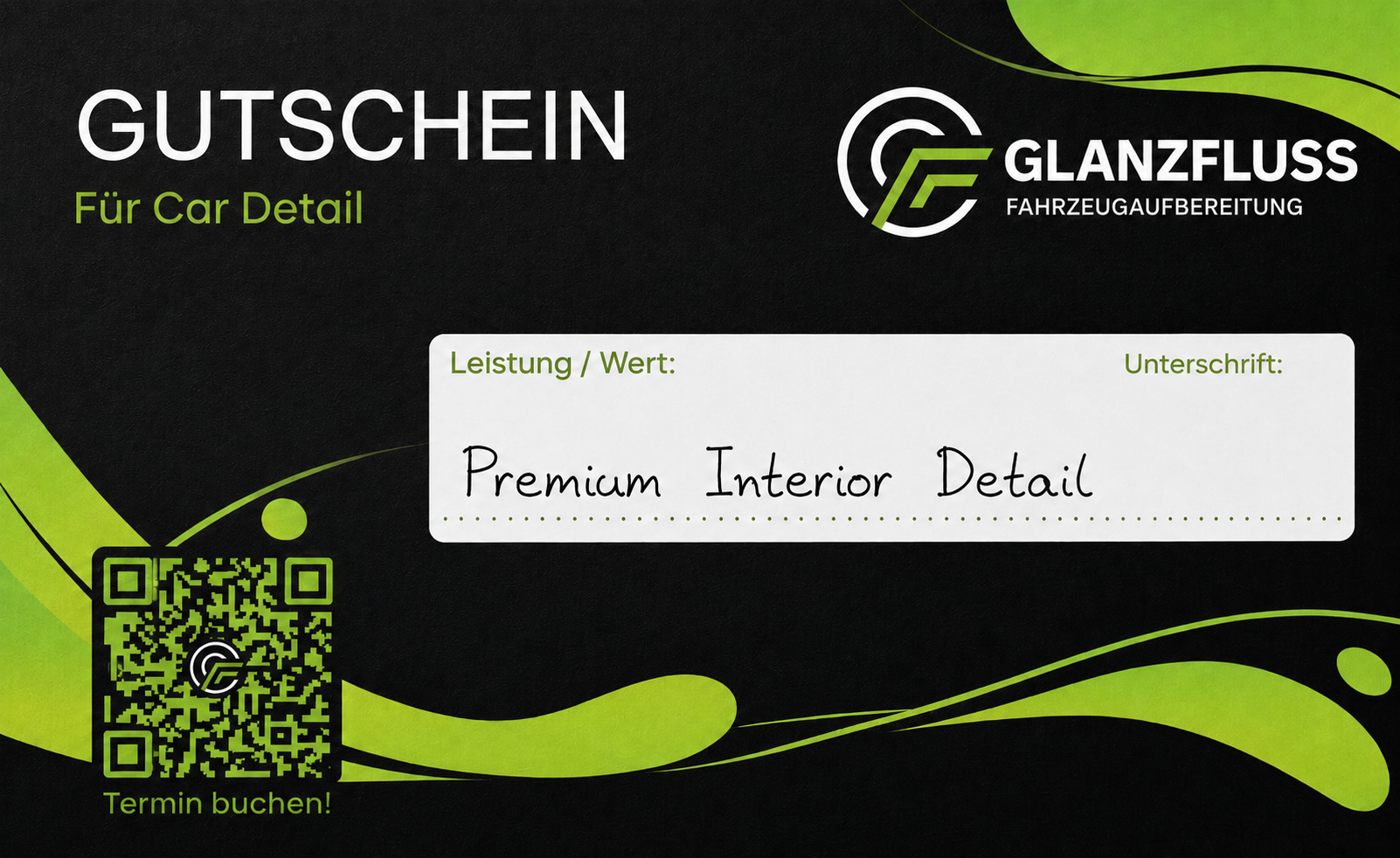 Glanzfluss-Gutscheinkarte auf transparentem Hintergrund